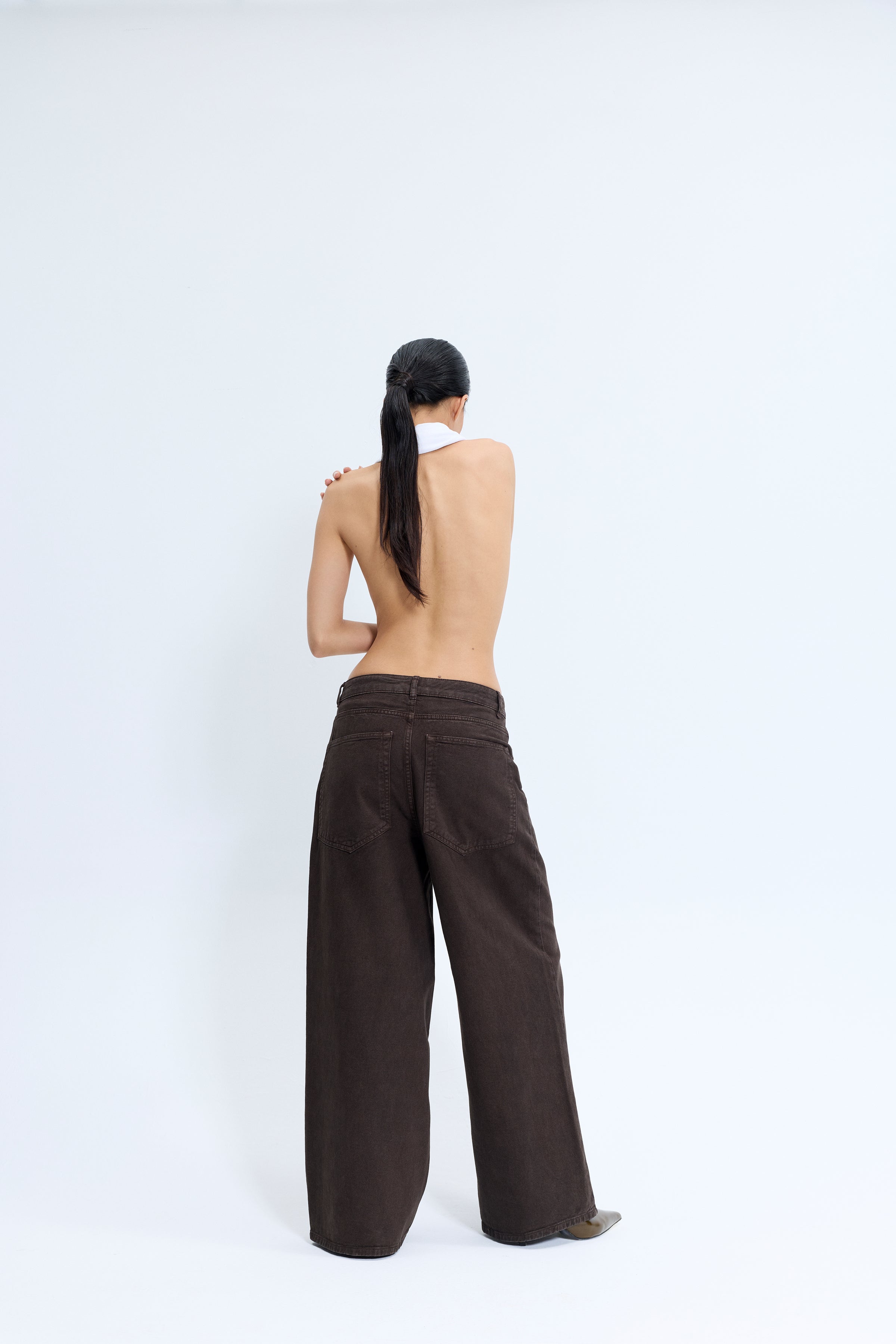 2708 Kahve Denim Pantolon