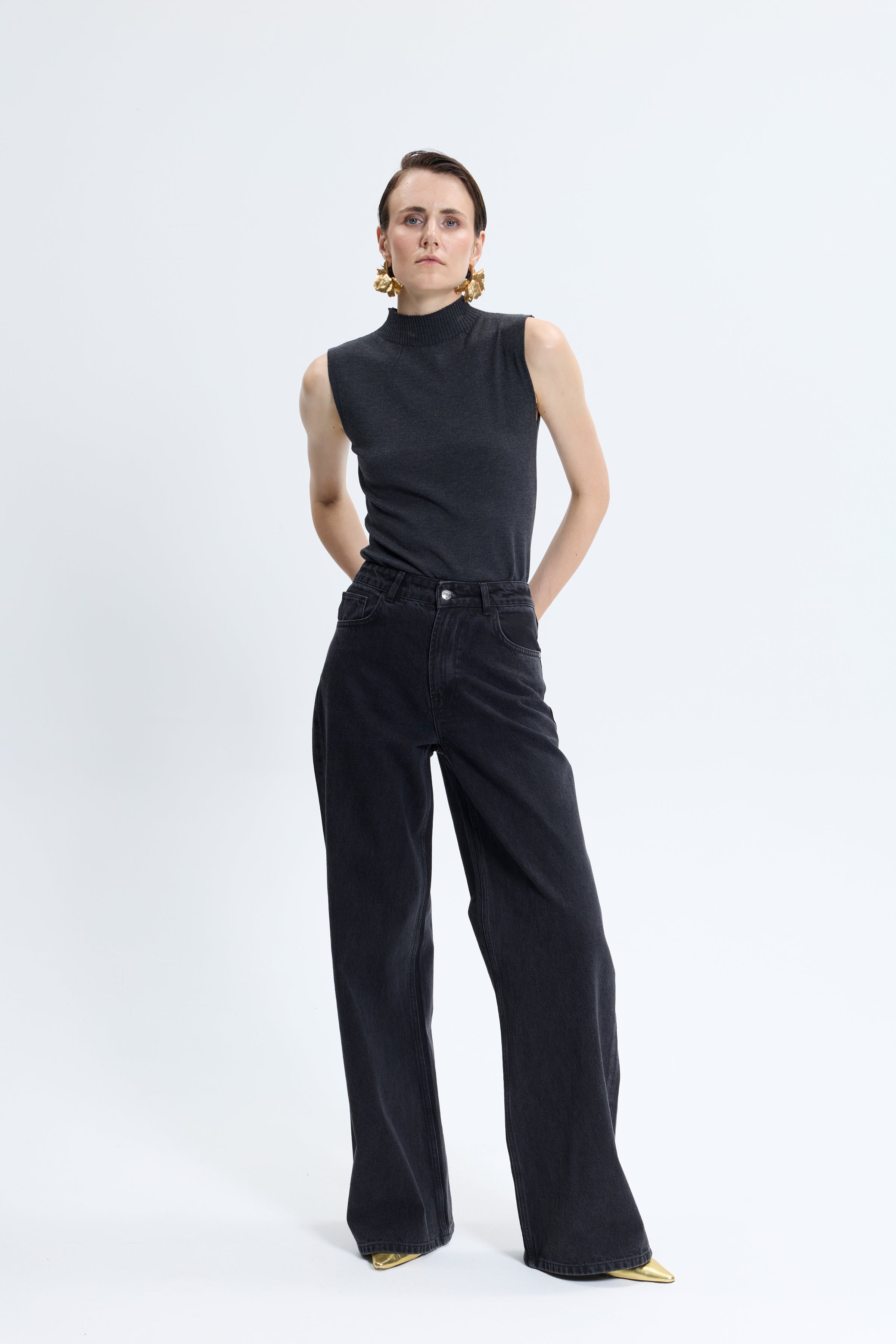 2707 Siyah Denim Pantolon