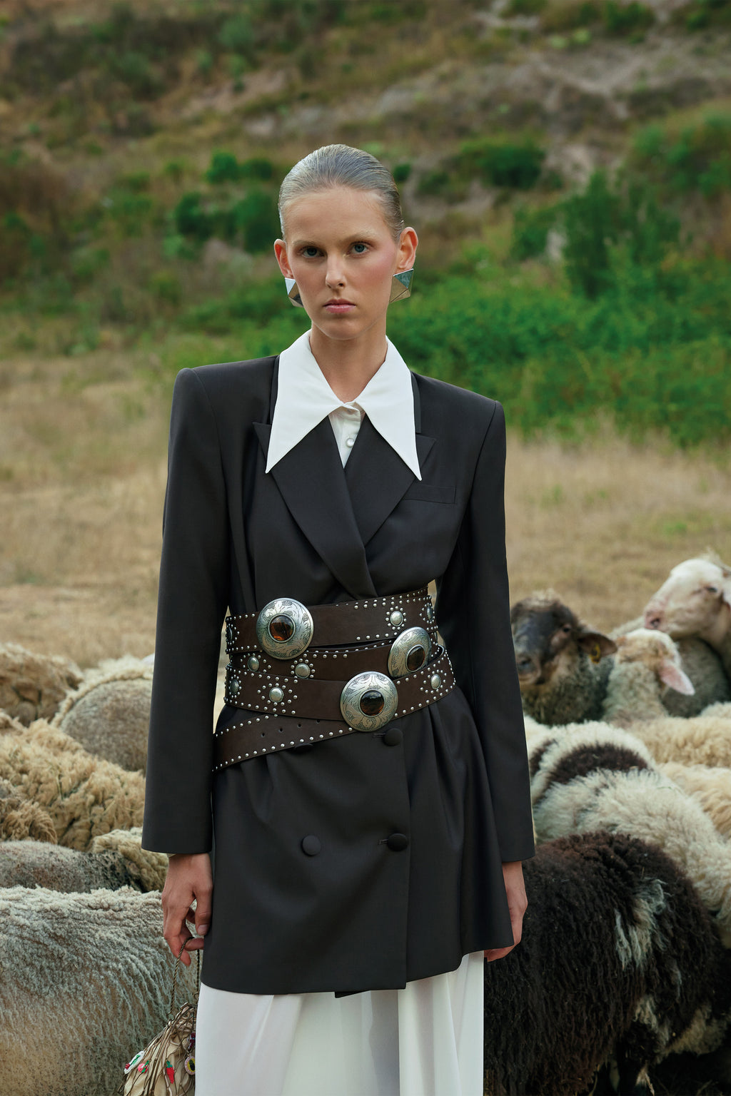 1706 Kahve Ceket Elbise