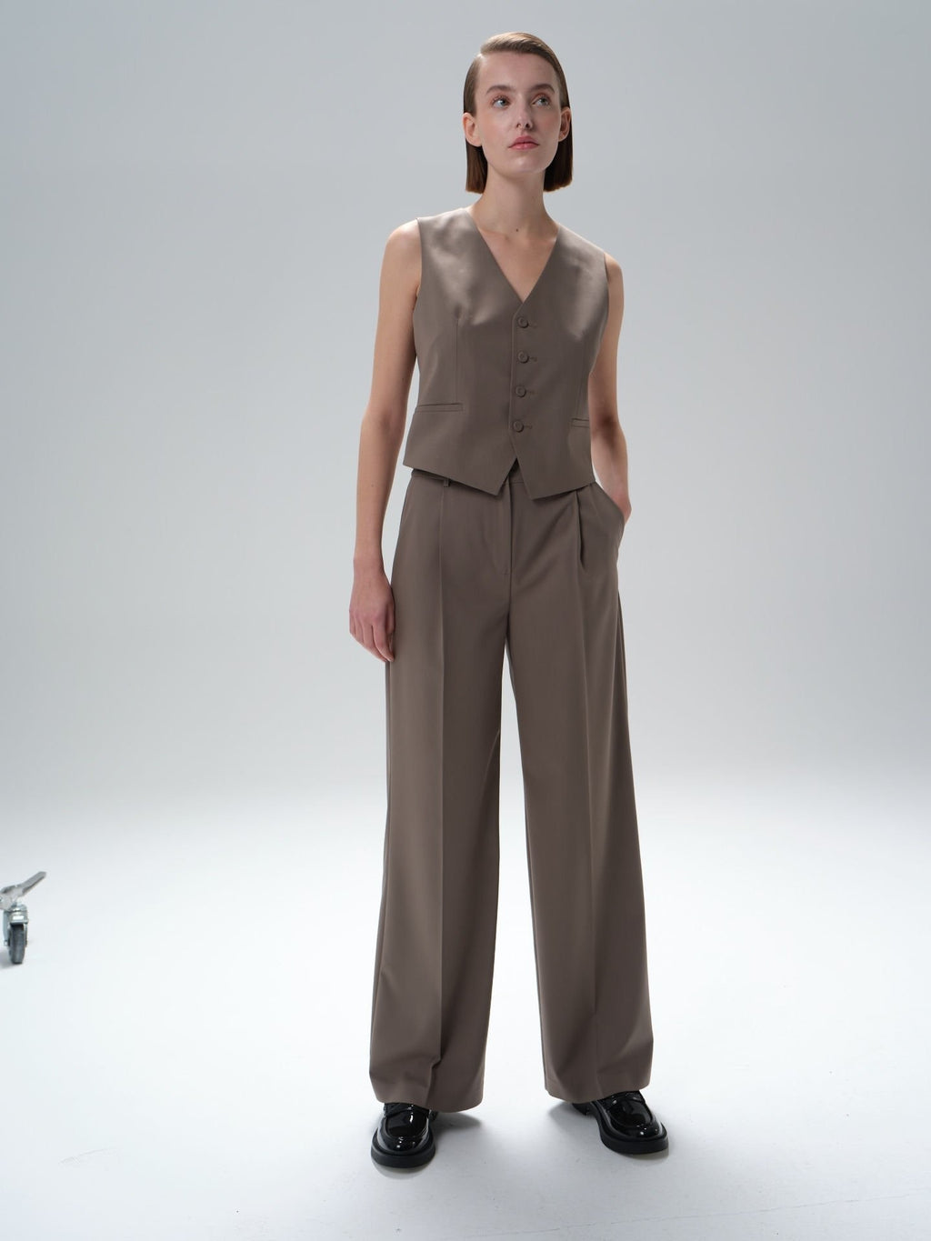 High Waist Pleated Trousers