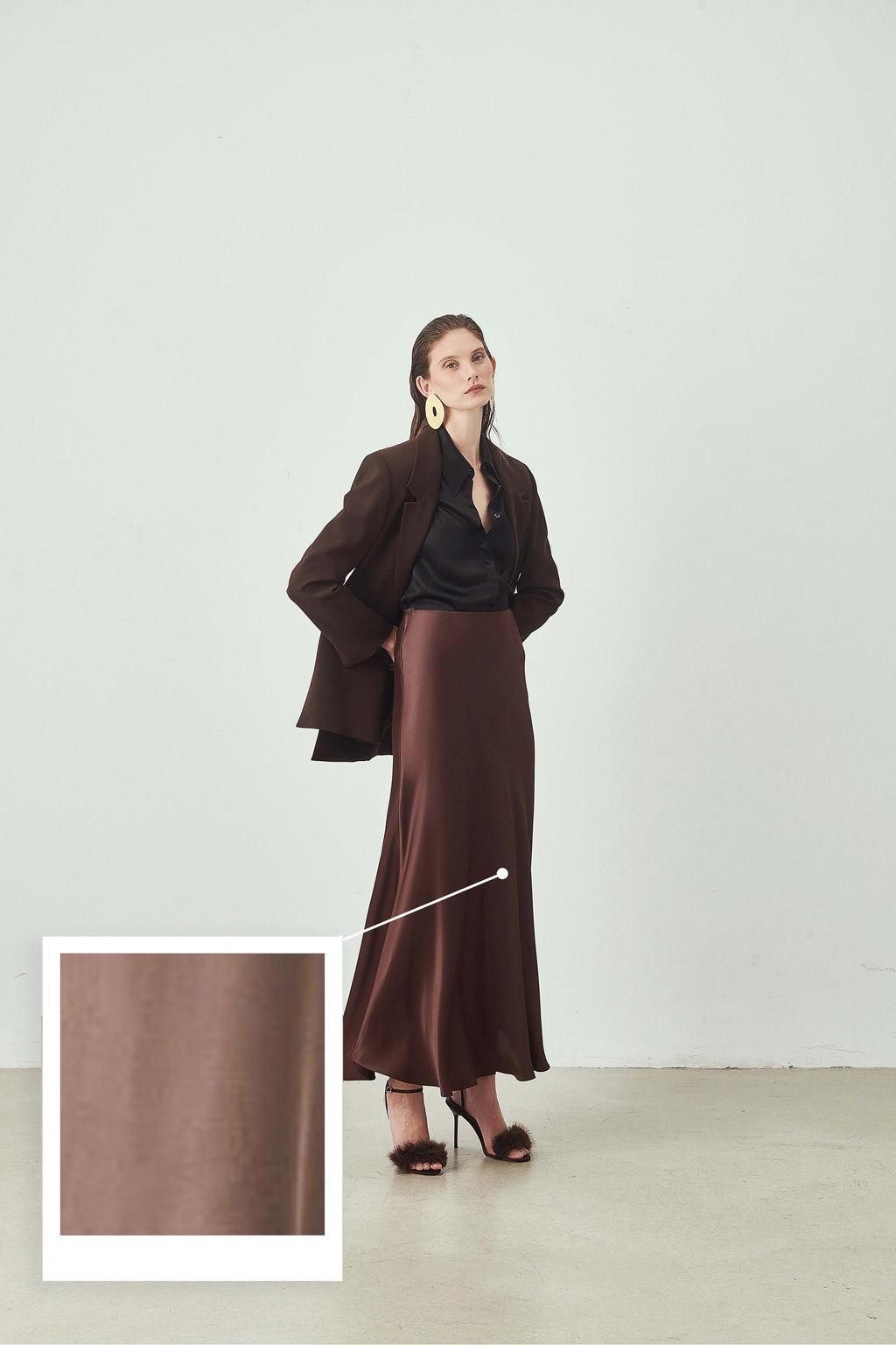 Yüksek Bel Midi Etek