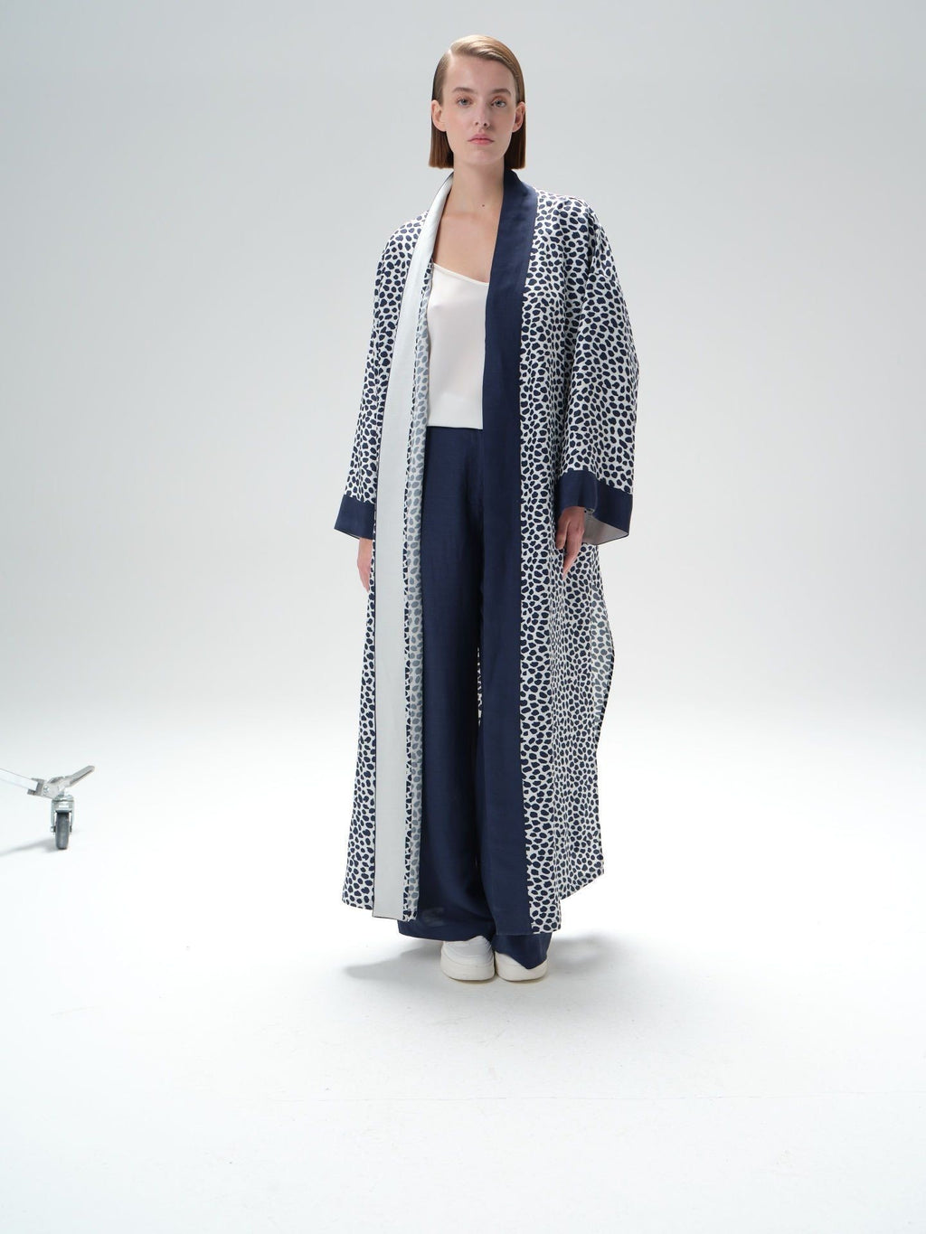 Comfortable and Stylish Geometric Patterned Modern Long Kimono
