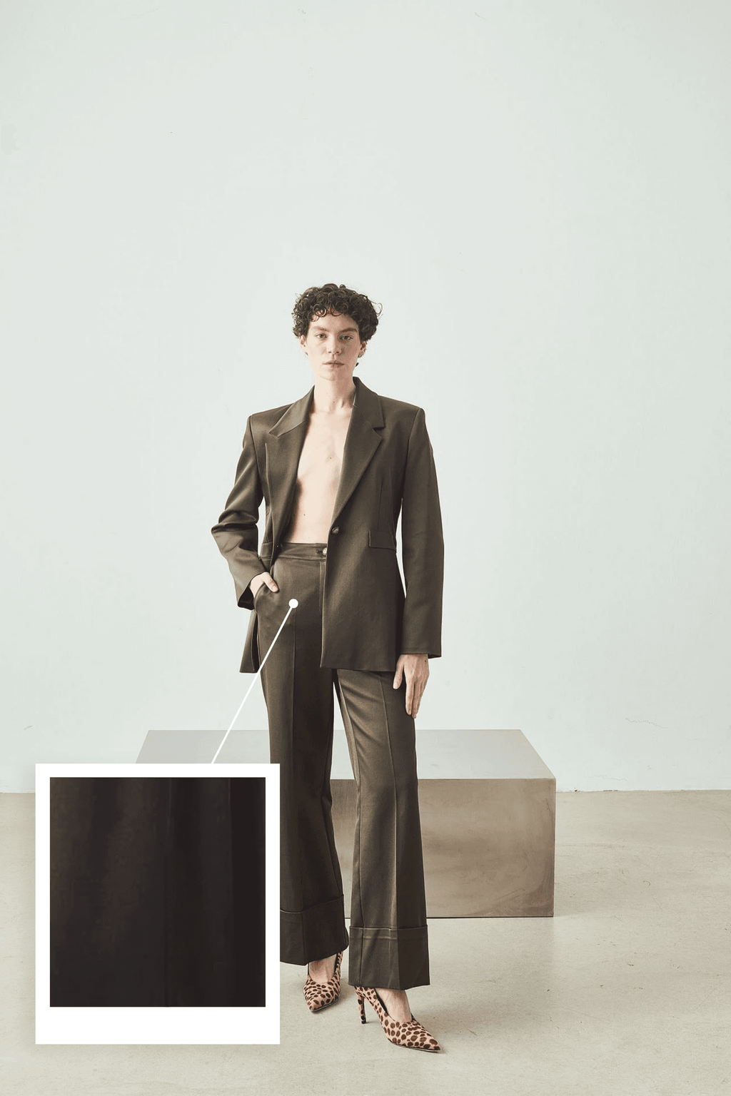 Yüksek Bel İspanyol Paça Pantolon