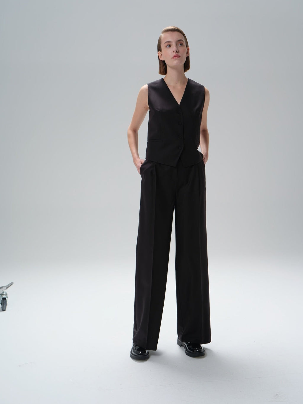 High Waist Pleated Trousers