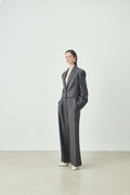 7502 Düğmeli Oversize Blazer Ceket ve Pantolon Takım