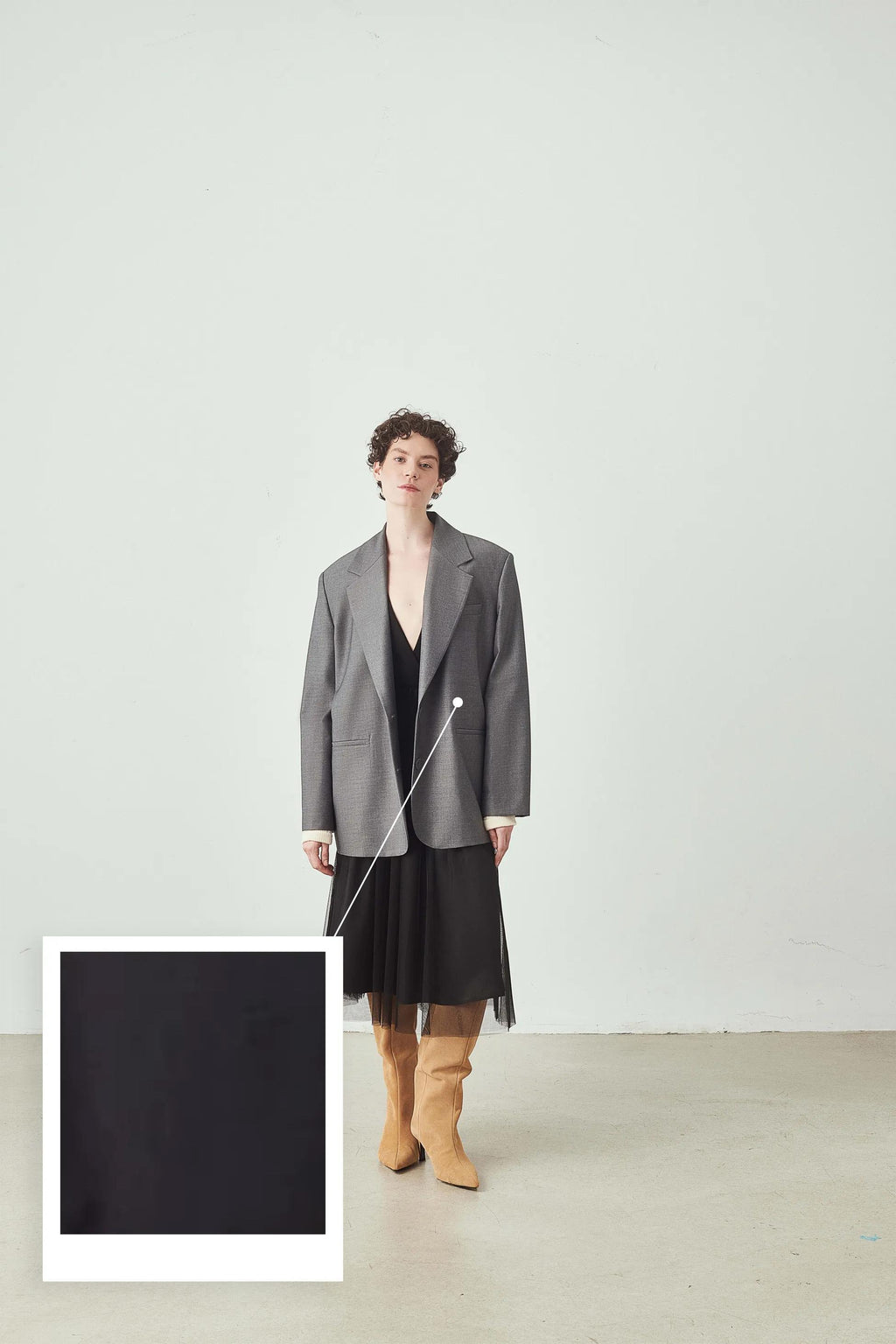 Arka Yırtmaç Detaylı Oversize Ceket