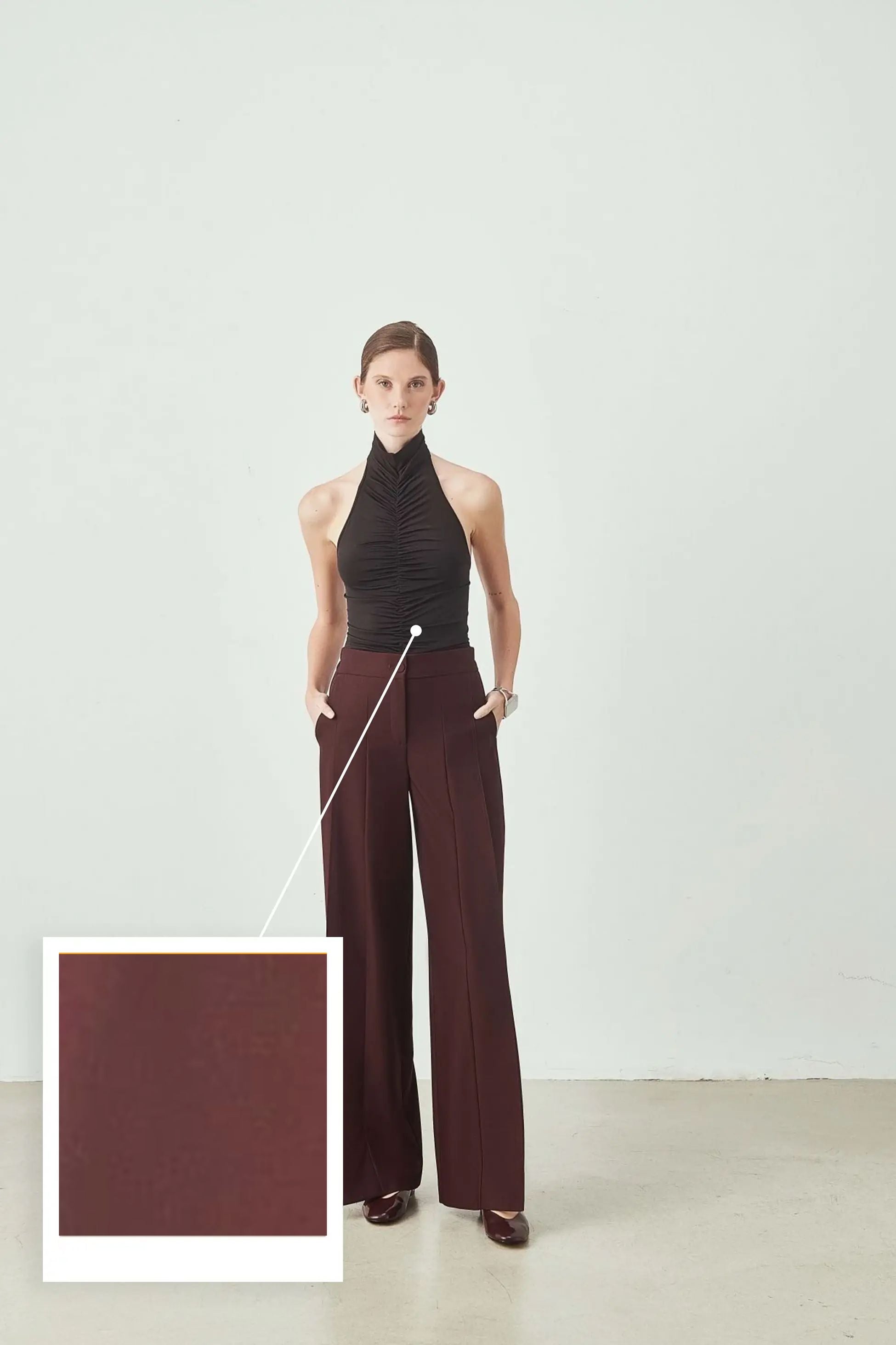 Boyun Askılı Kolsuz Bluz