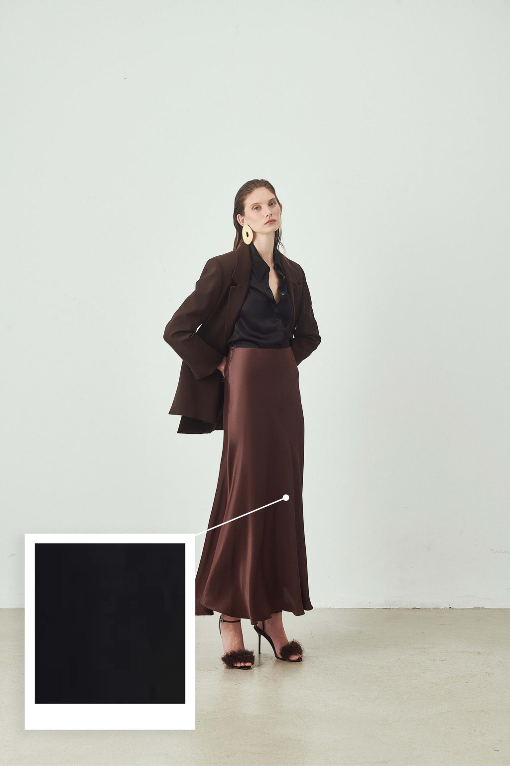 Yüksek Bel Midi Etek