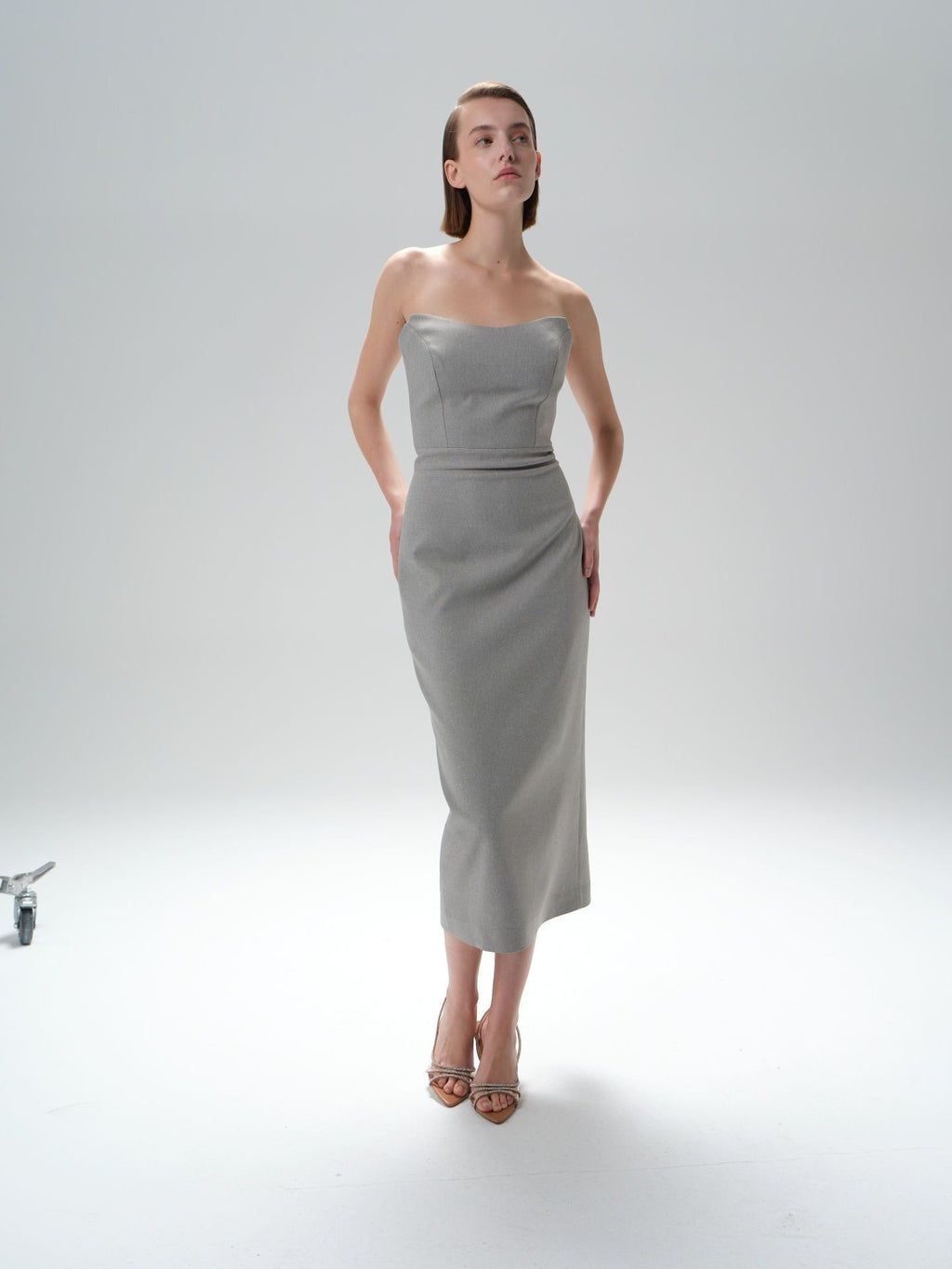 Strapless Midi Dress