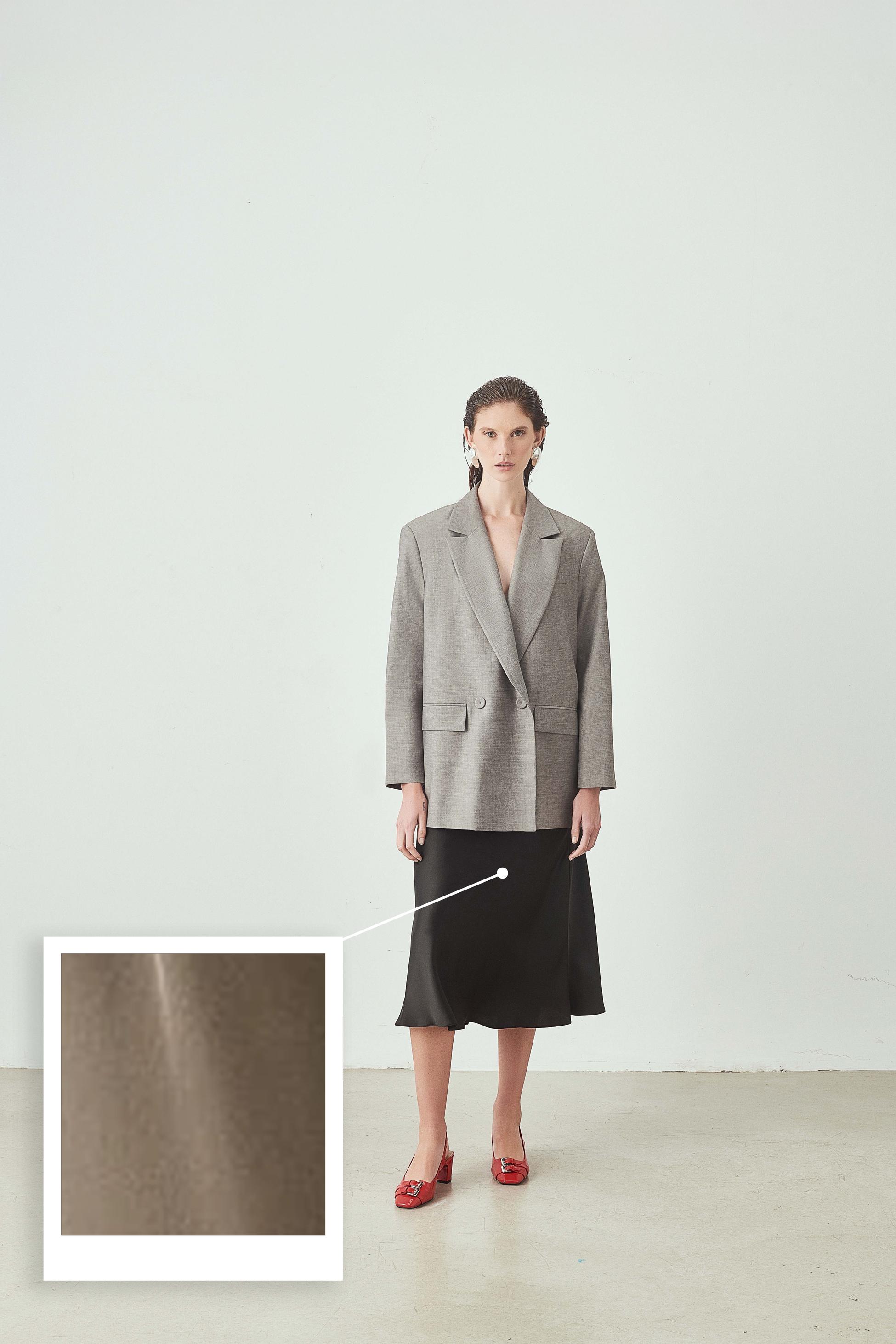 Yüksek Bel Midi Etek