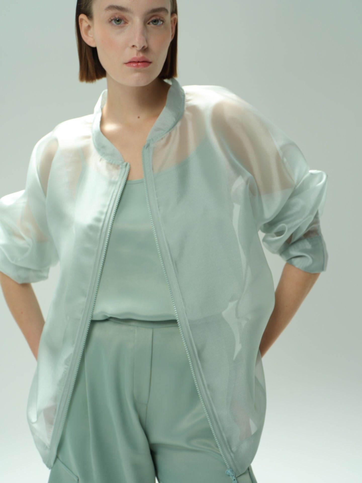 Zippered Bomber Women's Jacket