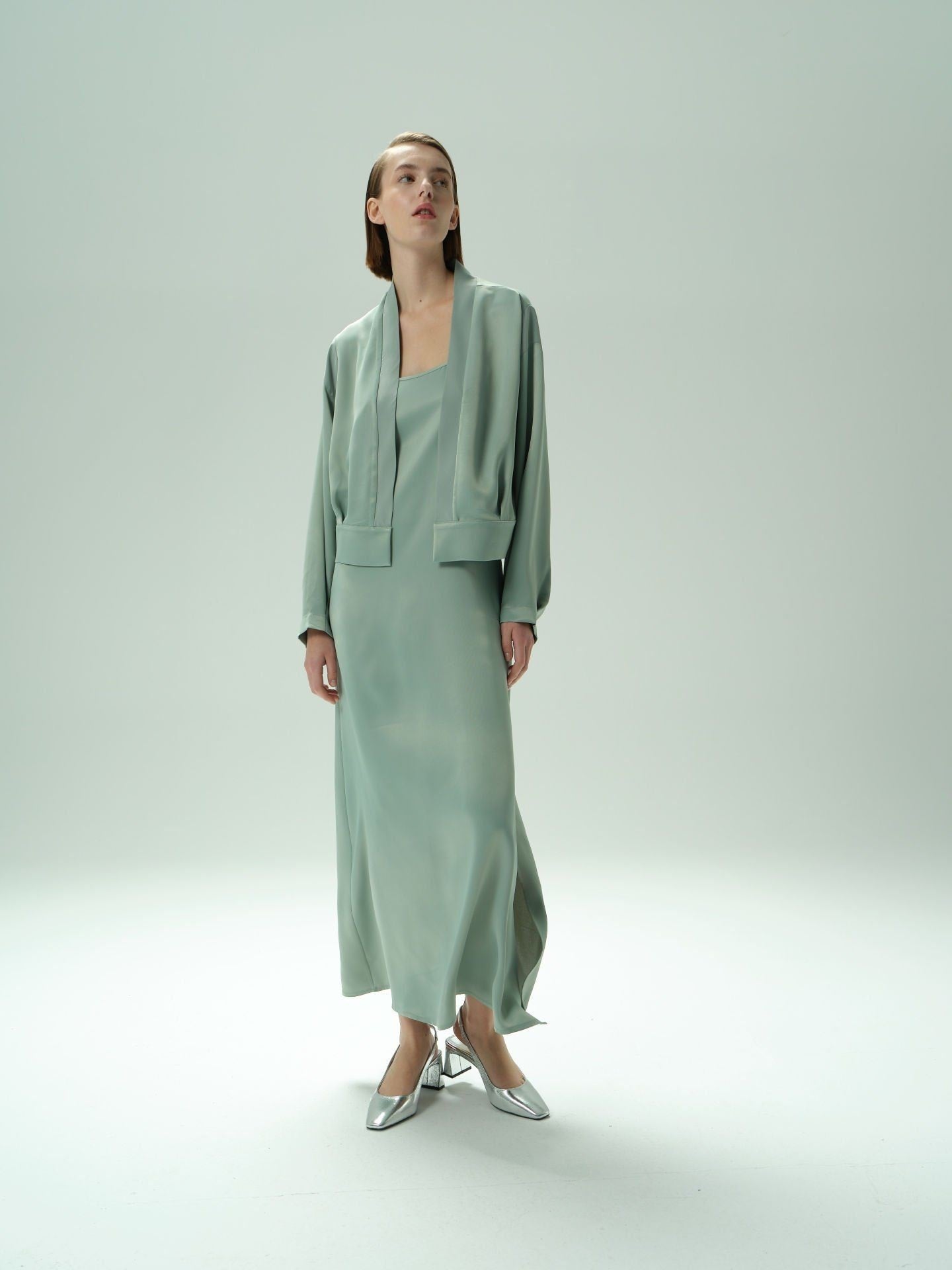 Saten Bomber Kadın Ceket