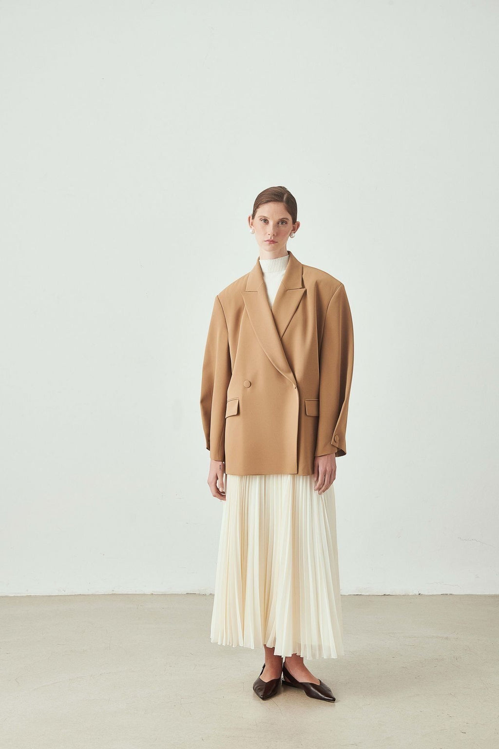 Oversize Kruvaze Yaka Ceket