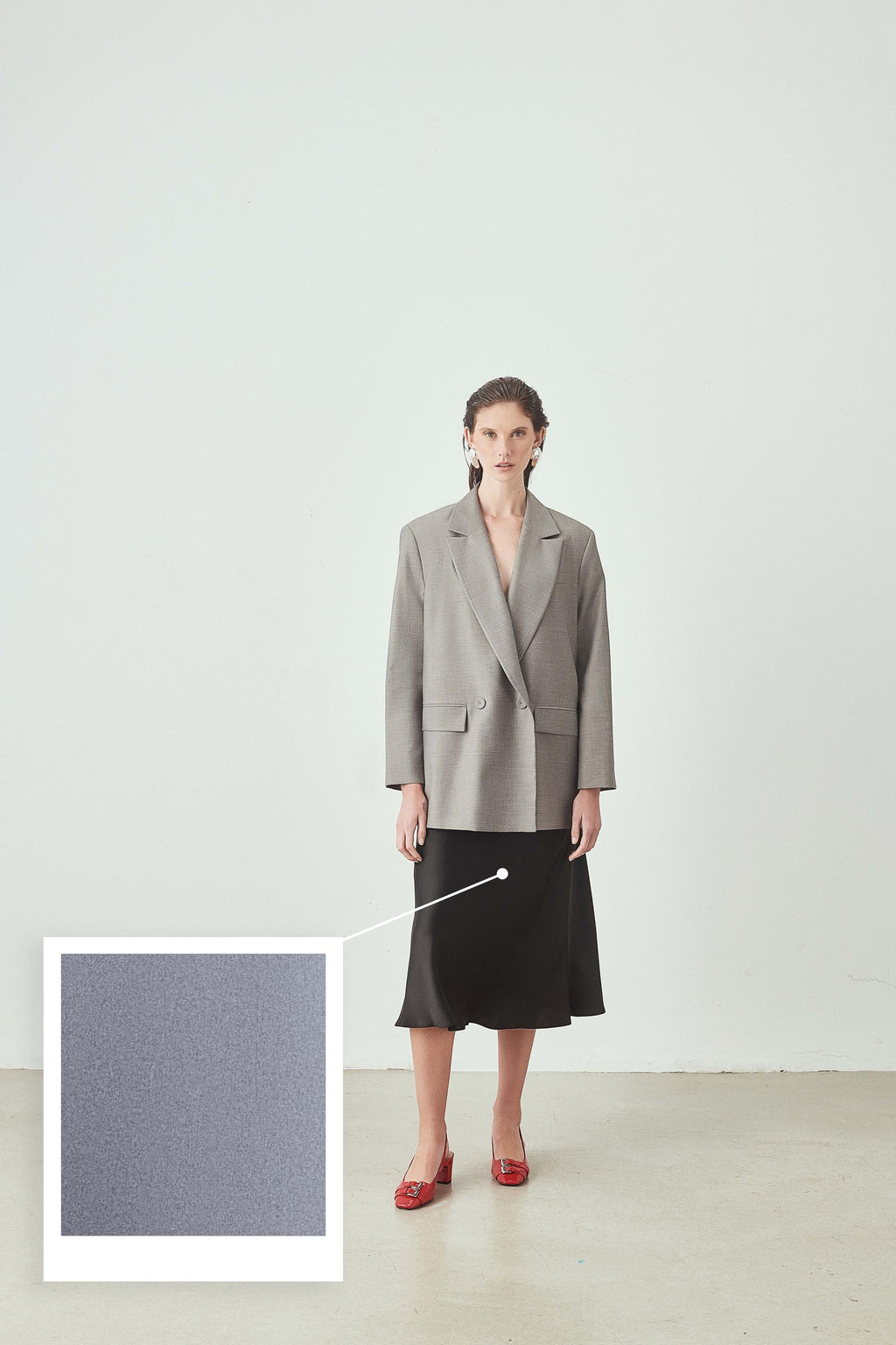 Yüksek Bel Midi Etek