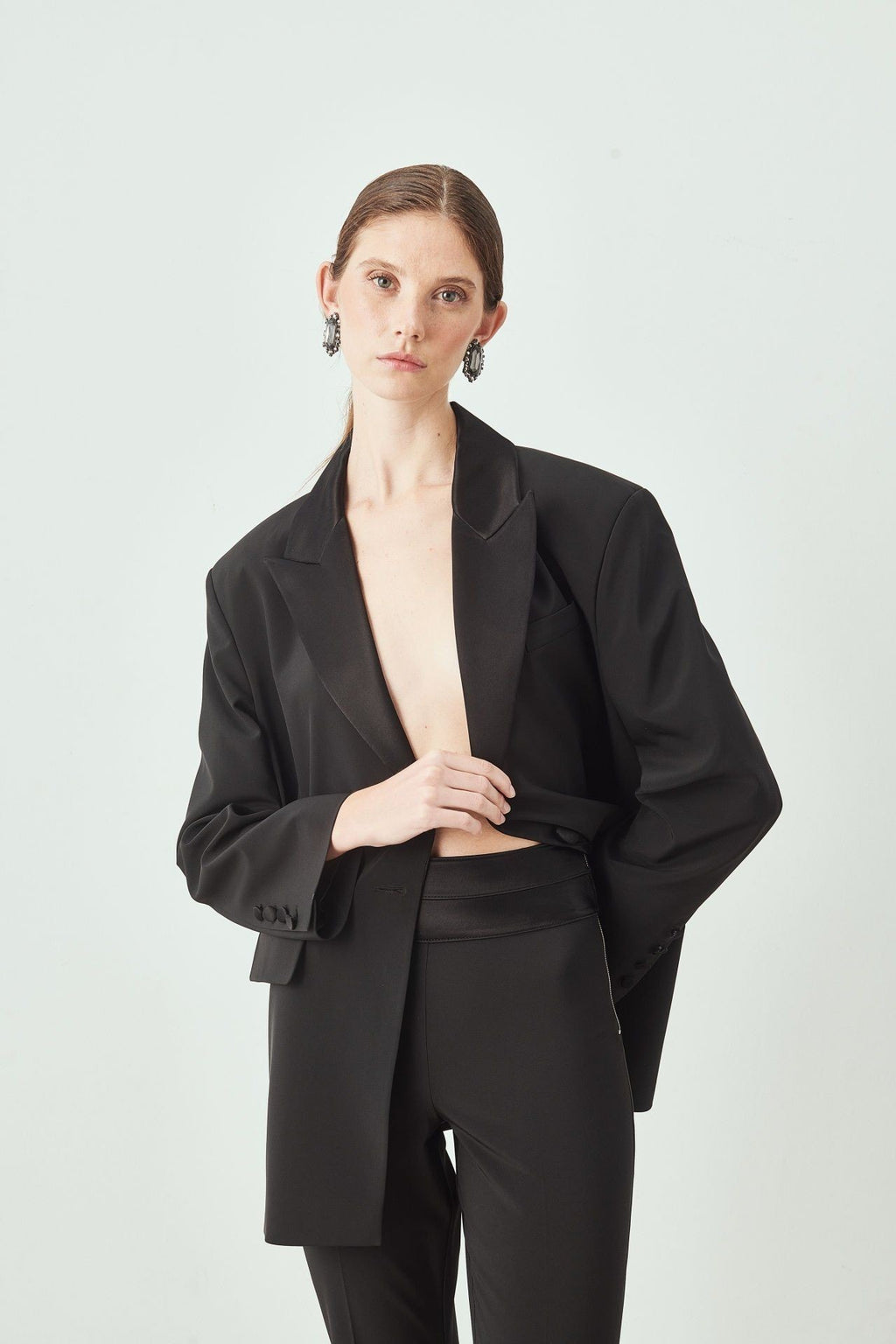 Classic Collar Button Detailed Jacket