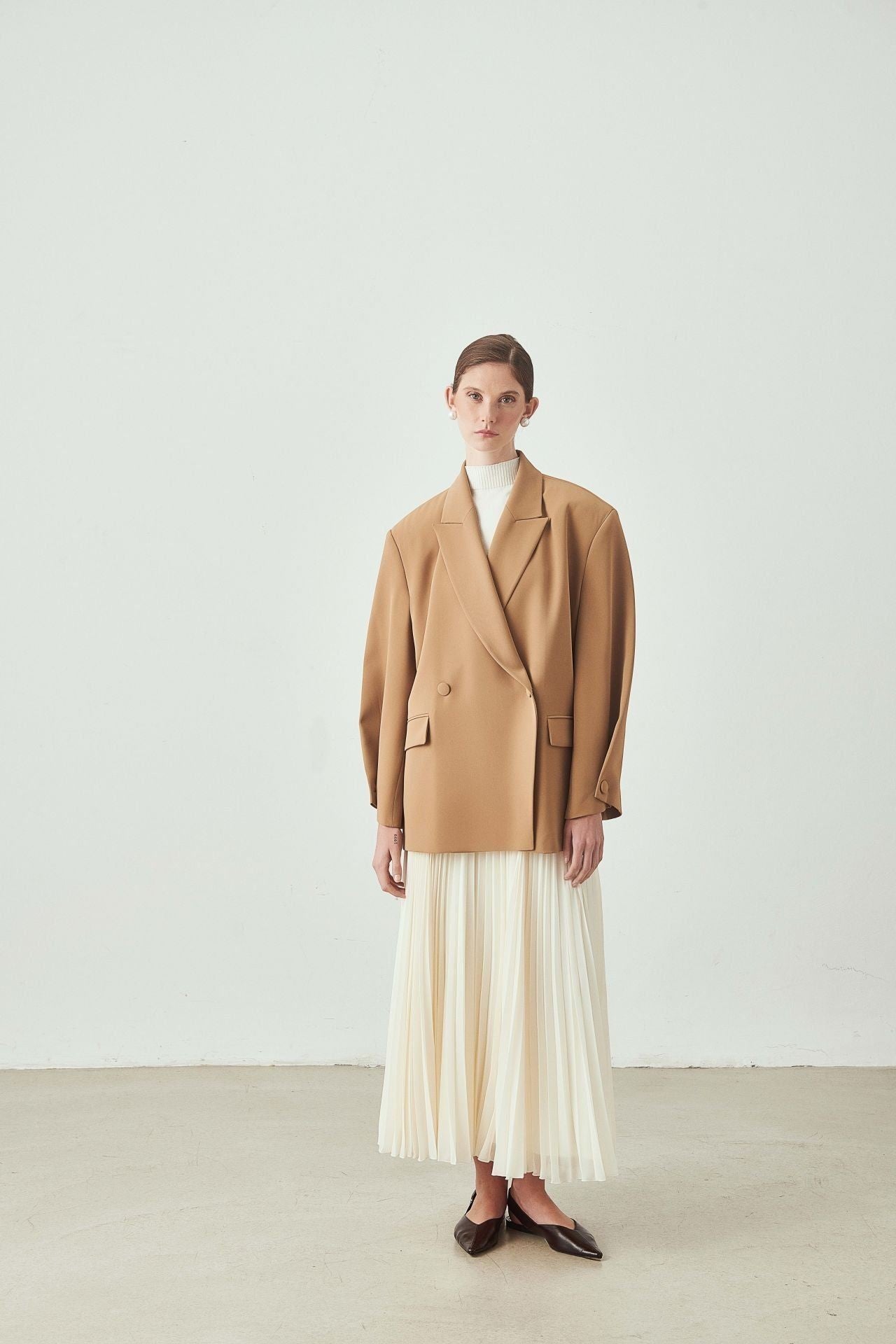 Oversize Kruvaze Yaka Ceket