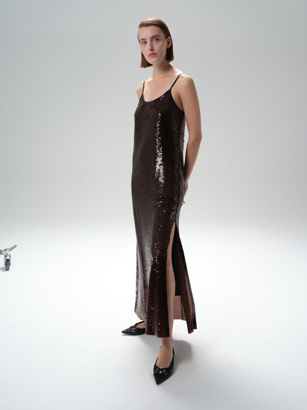 Sequined Long Evening Dress