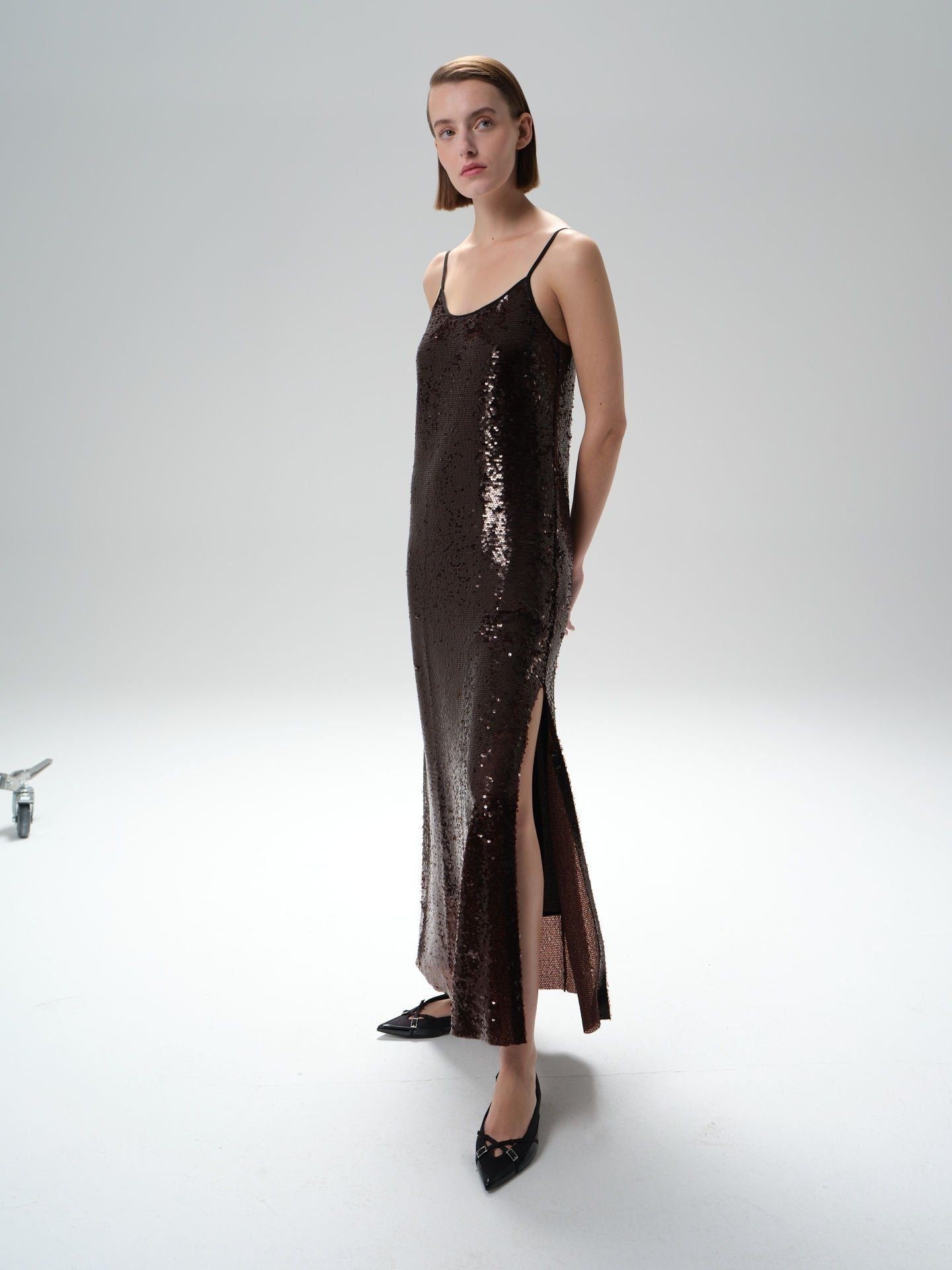 Sequined Long Evening Dress