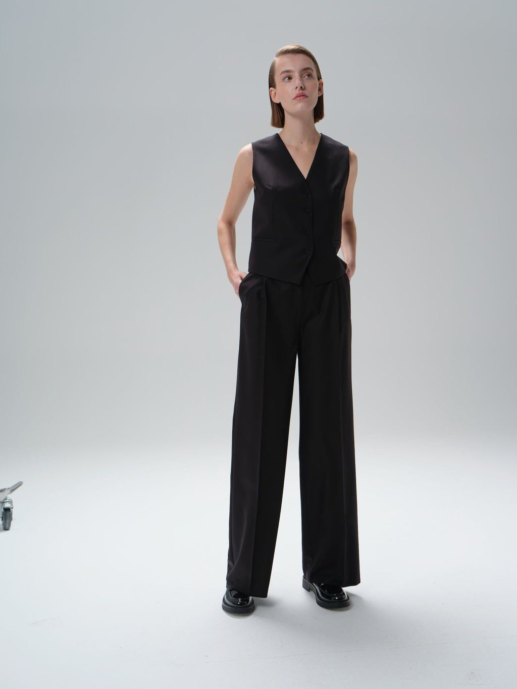 High Waist Pleated Trousers