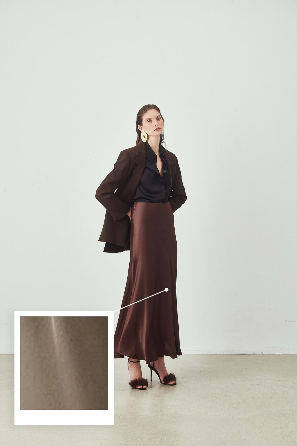 Yüksek Bel Midi Etek