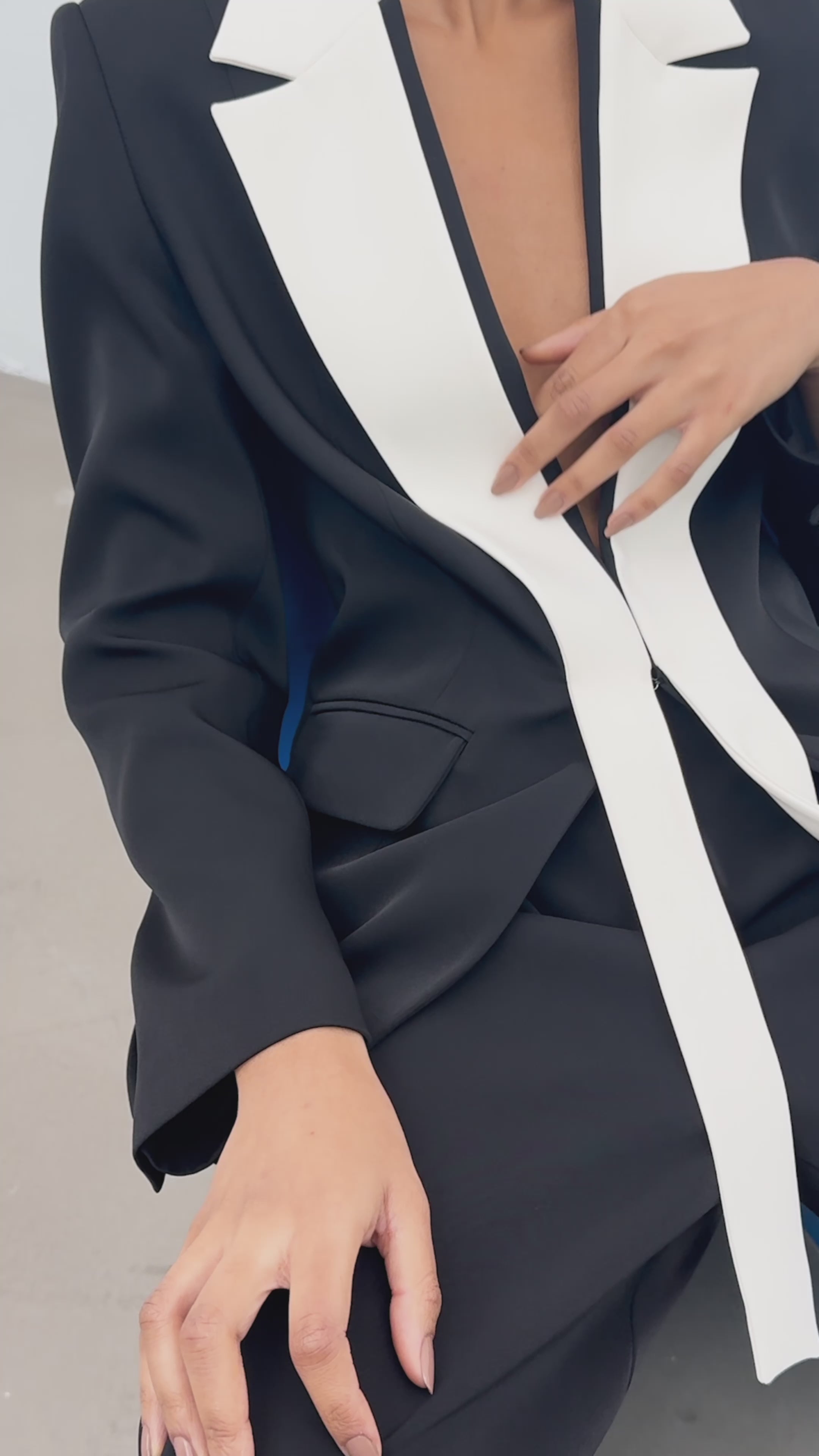 7805 Çift Renkli Ceket Pantolon Takım